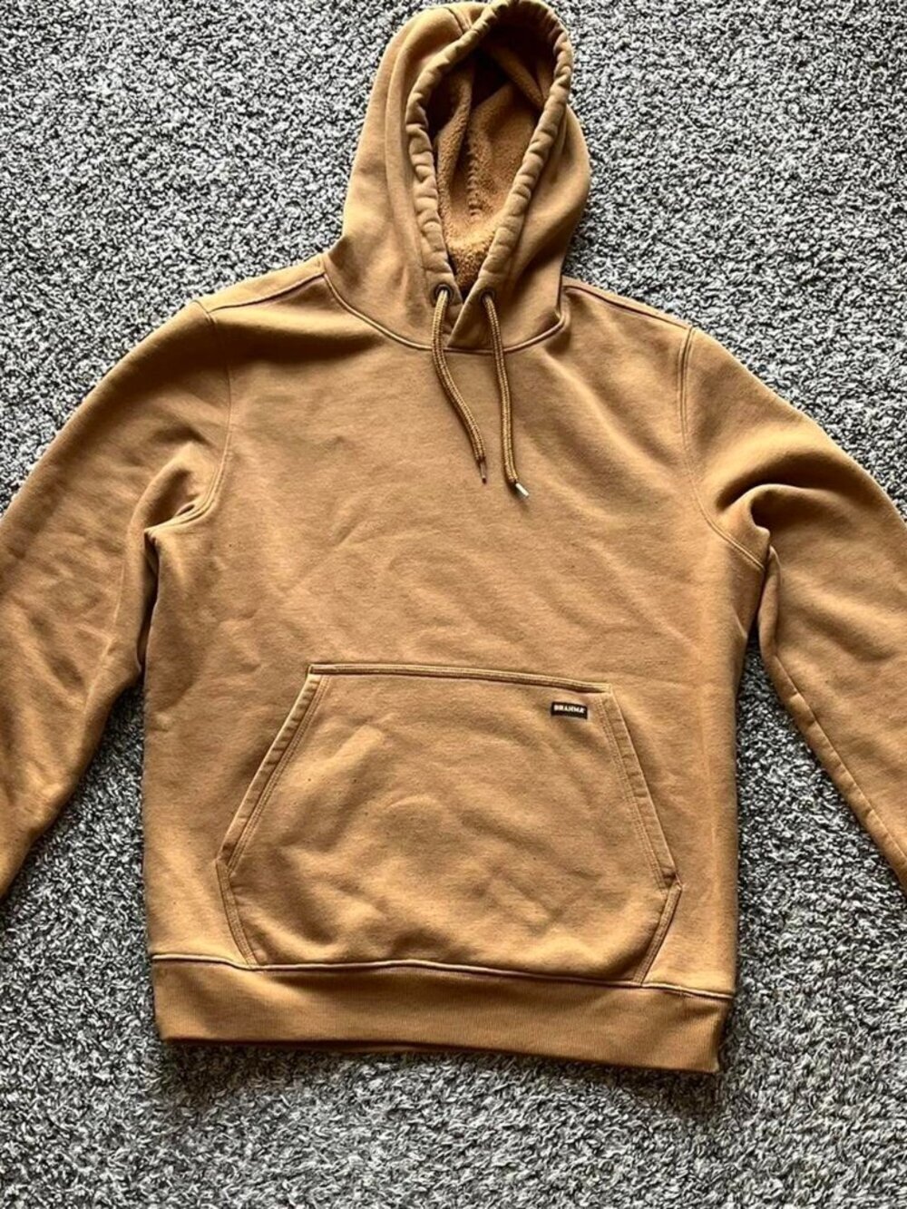 Brahma Tan Hoodie Mens Med Skater Insulated Country Life Casual Streetwear Punk